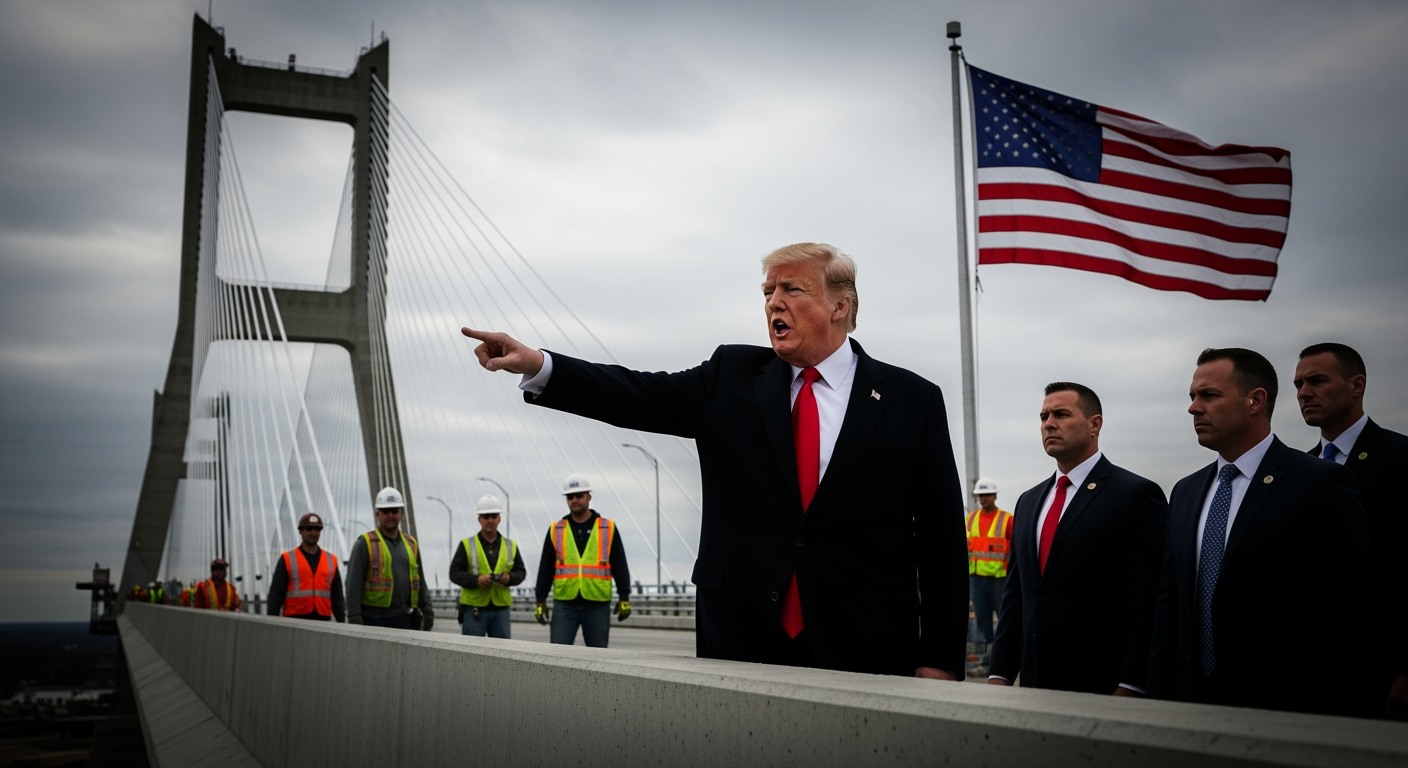 川普威脅要阻止美加邊境橋梁開通