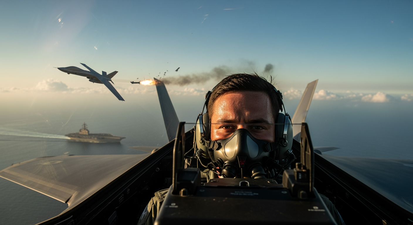 海軍表示，美軍擊落一架飛往航空母艦的伊朗無人機