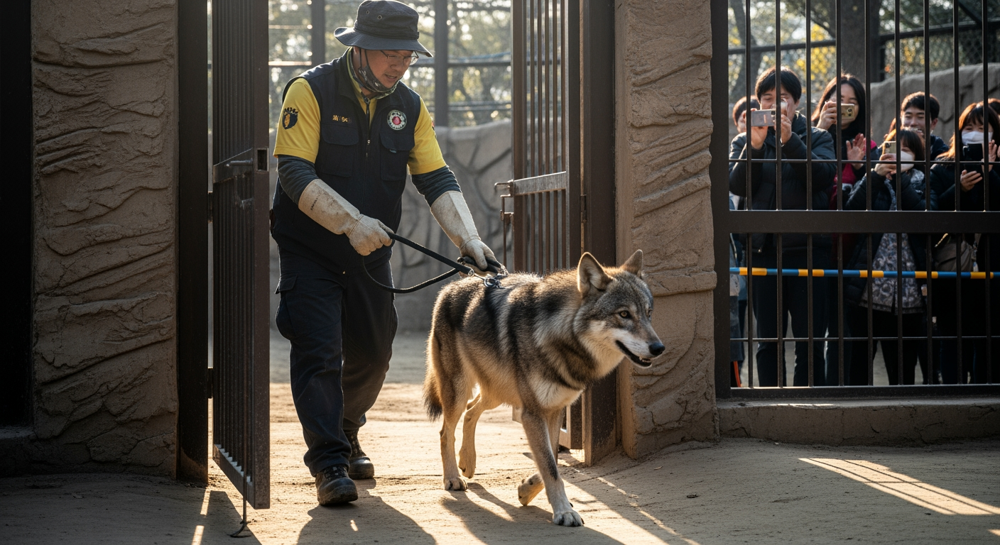 逃脫的狼安全送回動物園，南韓民眾鬆了一口氣