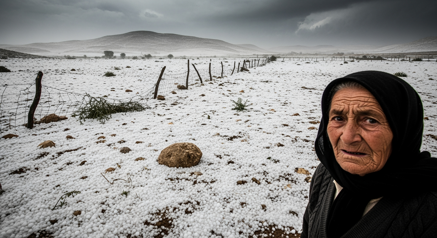 天氣追蹤：冰雹如降雪般覆蓋突尼西亞與阿爾及利亞部分地區